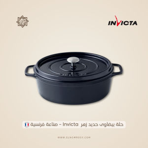 حلة بيضاوي حديد زهر Invicta |مقاس (27 سم) | رمادي غامق