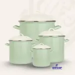 طقم حلل صاج تركي إفسار – 4 مقاسات – لون المنت جرين