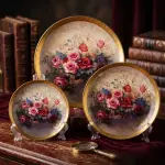 طقم أطباق ديزين ليموج إيطالي – 3 قطع