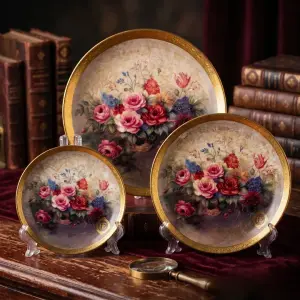 طقم أطباق ديزين ليموج إيطالي – 3 قطع