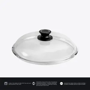 غطاء AMT زجاج دائري حراري – مقاس 28 سم