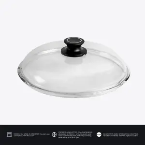 غطاء AMT زجاج دائري حراري – مقاس 30 سم