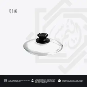 غطاء AMT زجاج دائري حراري – مقاس 16 سم