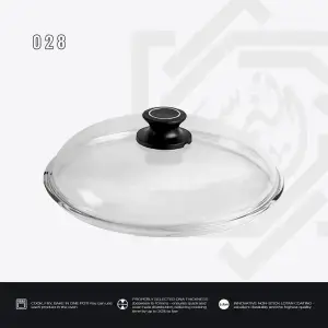غطاء AMT زجاج دائري حراري – مقاس 28 سم