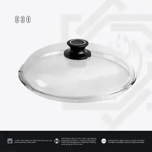 غطاء AMT زجاج دائري حراري – مقاس 30 سم