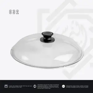 غطاء AMT زجاج دائري حراري – مقاس 32 سم
