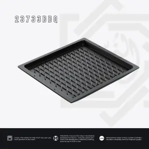 جريل AMT مستطيل باربكيو مسطح – مقاس 36×33 سم
