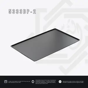 صينية فرن AMT مستطيلة ساده مسطح – مقاس 32.5×53 سم