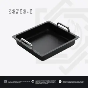 طاجن مستطيل بيد – مقاس 32.5×35.5 سم