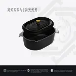 حلة AMT بيضاوي بغطاء معدن – مقاس 22×32 سم