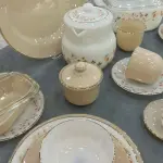 طقم أركوبال تيلاندي 58 قطعة ماتشينج Latte Spring Flower
