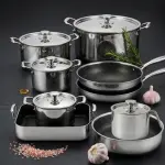 طقم حلل Fissler ستيل تيتانيوم 14 قطعة