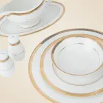 طقم سفرة رويال الفريدو 112 قطعة بورسلين – MO:001