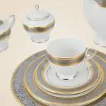 طقم سفرة رويال الفريدو 112 قطعة بورسلين – MO:004