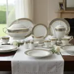 طقم سفرة رويال الفريدو 112 قطعة بورسلين – MO:004