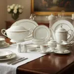 طقم سفرة رويال الفريدو 112 قطعة بورسلين – MO:008
