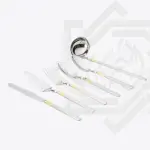 طقم توزيع هيردمار 6 قطع استانلس ستيل فضي وذهبي ماط – 897