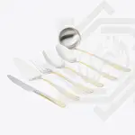 طقم توزيع هيردمار 6 قطع استانلس ستيل فضي وذهبي ماط – 601