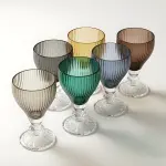 طقم كاسات تقديم عصير 6 قطع – زجاج فاخر من رويال ألفريدو X4M