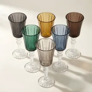 طقم كاسات تقديم عصير 6 قطع – زجاج فاخر من رويال ألفريدو 54M