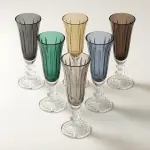 طقم كاسات تقديم عصير 6 قطع – زجاج فاخر من رويال ألفريدو 51M