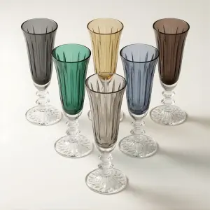 طقم كاسات تقديم عصير 6 قطع – زجاج فاخر من رويال ألفريدو 51M