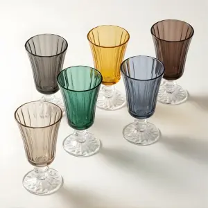 طقم كاسات تقديم عصير 6 قطع – زجاج فاخر من رويال ألفريدو 52M