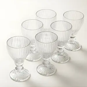 طقم كاسات تقديم عصير 6 قطع – زجاج فاخر من رويال ألفريدو X4C