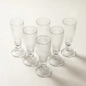 طقم كاسات تقديم عصير 6 قطع – زجاج فاخر من رويال ألفريدو X3C