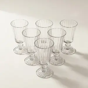 طقم كاسات تقديم عصير 6 قطع – زجاج فاخر من رويال ألفريدو 52C