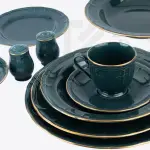 طقم عشاء نوريتاكي بورسلين 40 قطعة – جنزاري مذهب فاخر