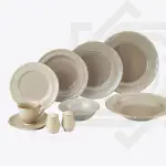طقم عشاء نوريتاكي بورسلين 40 قطعة – بيج مذهب فاخر