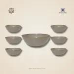 طقم خشاف رويال ألفريدو 7 قطع زجاج رمادى