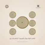 طقم جاتوه رويال ألفريدو -زجاج تركي 7 قطع بيج