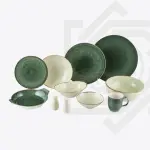 طقم عشاء رويال ألفريدو 36 قطعة – زيتي خط بني