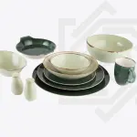 طقم عشاء رويال ألفريدو 36 قطعة – زيتي خط بني