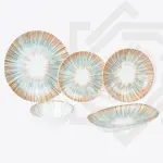 طقم عشاء رويال ألفريدو 36 قطعة – شعاع تركواز وبني